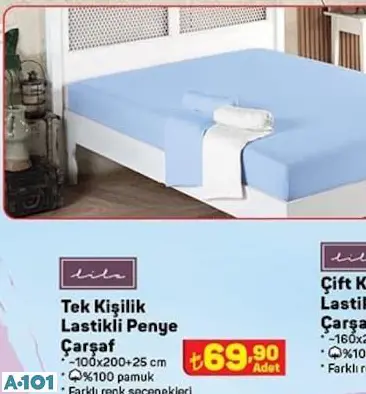 lila lastikli penye çarşaf