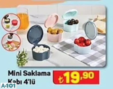 Mini Saklama Kabı 4'Lü