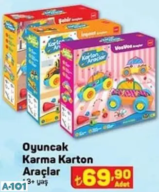 Oyuncak Karma Karton Araçlar