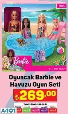 Oyuncak Barbie Ve Havuzu Oyun Seti