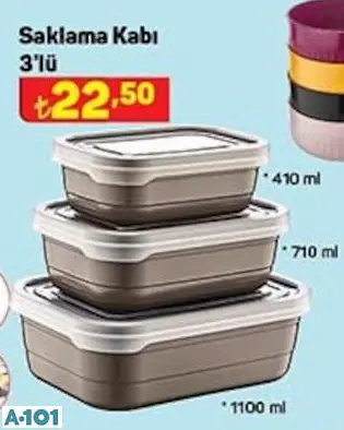 Saklama Kabı 3'lü