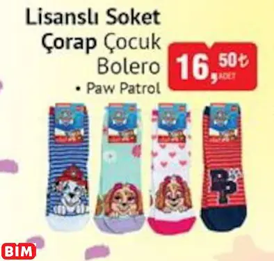 Bolero Lisanslı Soket Çorap Çocuk