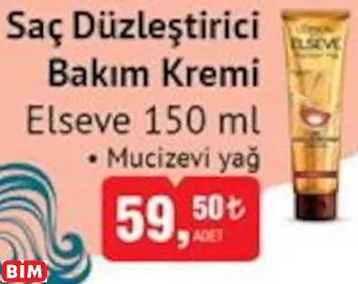 Elseve Saç Düzleştirici  Bakım Kremi