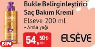 Elseve Bukle Belirginleştirici Saç Bakım Kremi