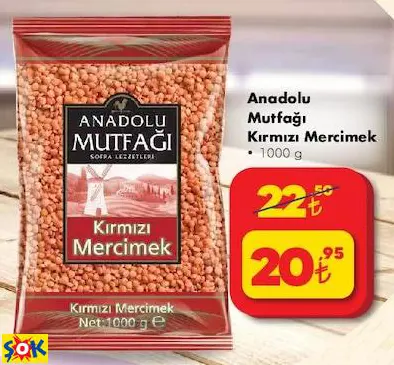 Anadolu Mutfağı Kırmızı Mercimek