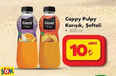 Cappy Pulpy Karışık Şeftali