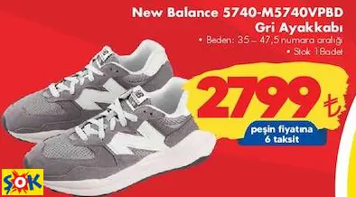 New Balance 5740-M5740VPBD Gri Ayakkabı