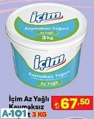 İçim Az Yağlı Kaymaksız Yoğurt