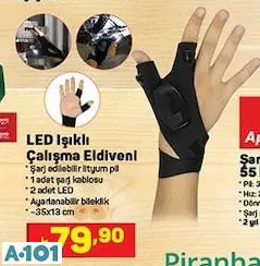 Led Işıklı Çalışma Eldiveni