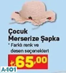 Çocuk Merserize Şapka