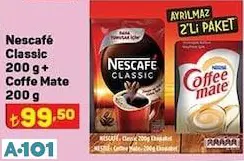 Nescafe klasik kahve 200gr + kahve beyazlatıcı 200gr Nescafe klasik kahve 200gr + kahve beyazlatıcı 200gr