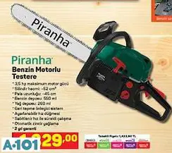 Piranha Benzinli Motorlu Testere