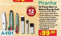 Piranha 12 Parça Halı Ve Maket Bıçağı