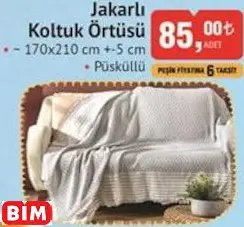 Jakarlı Koltuk Örtüsü Jakarlı Koltuk Örtüsü