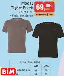 Modal Tişört Erkek