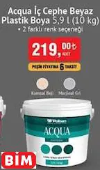 Polisan Acqua İç Cephe Beyaz  Plastik Boya 5,9 L (10 Kg)