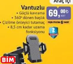 Polosmart Vantuzlu Araç İçi Telefon Tutucu