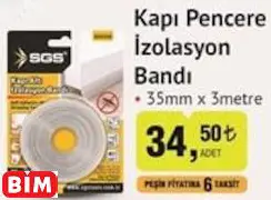 SGS Kapı Pencere  İzolasyon  Bandı