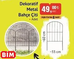 SGS Dekoratif  Metal  Bahçe Çiti