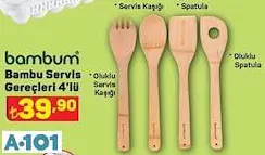 Bambu Servis Gereçleri Kaşık Spatula