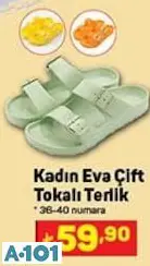 Kadın Eva Çift Tokalı Terlik