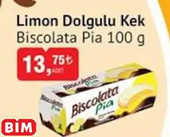 Biscolata Pia Limon Dolgulu Kek