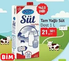 Dost Tam Yağlı Süt Dost Tam Yağlı Süt