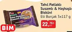Eti Burçak Tahıl Patlaklı Susamlı & Haşhaşlı Bisküvi Eti Burçak Tahıl Patlaklı Susamlı & Haşhaşlı Bisküvi