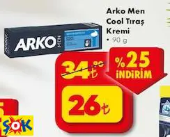 Arko Men Cool Tıraş Kremi 90 g