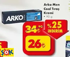 Arko Men Cool Tıraş Kremi 90 G