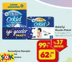 Orkid İyi Geceler Paketi Ultra gece 18 + Gece ekstra Plus 5’li