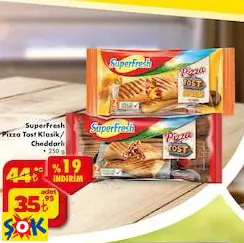SuperFresh Pizza Tost Klasik/ Cheddarlı 250 g