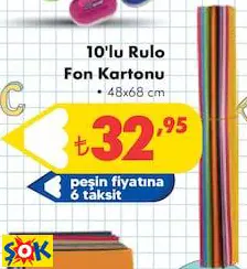 10'lu Rulo Fon Kartonu • 48x68 cm