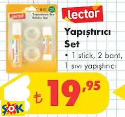 Yapıştırıcı Seti • 1 Stick, 2 Bant, 1 Sıvı Yapıştırıcı