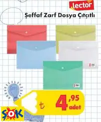 Şeffaf Zarf Dosya Çıtçıtlı