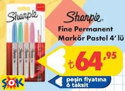 Permanent Markör Pastel 4’lü