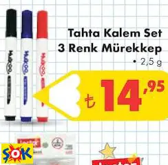 Tahta Kalem Set 3 Renk Mürekkep • 2,5 G