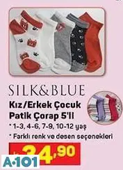 Kız/Erkek Çocuk Patik Çorap 5'Li