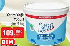 İçim  Yarım Yağlı Yoğurt