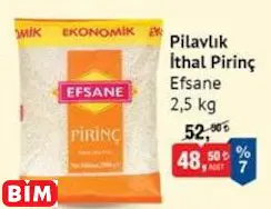 Efsane   Pilavlık İthal Pirinç