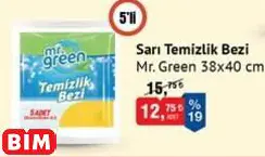 Mr. Green  Sarı Temizlik Bezi