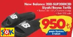 New Balance 200-Suf200k2d Siyah/Beyaz Terlik