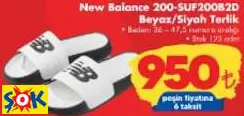 New Balance 200-Suf200b2d Beyaz/Siyah Terlik
