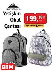 North Pacific Yetişkin Okul Çantası