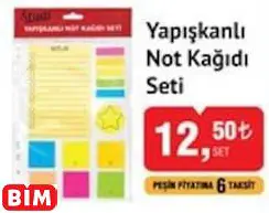 Studi Yapışkanlı Not Kağıdı Seti