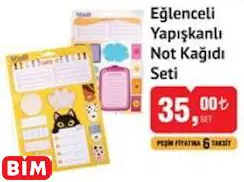 Studi Eğlenceli Yapışkanlı Not Kağıdı Seti