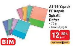 Studi A5 96 Yaprak PP Kapak  Spiralli  Defter