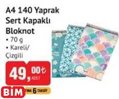 Studi A4 140 Yaprak Sert Kapaklı Bloknot