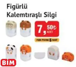 Studi Figürlü Kalemtıraşlı Silgi