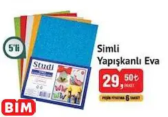 Studi Simli  Yapışkanlı Eva